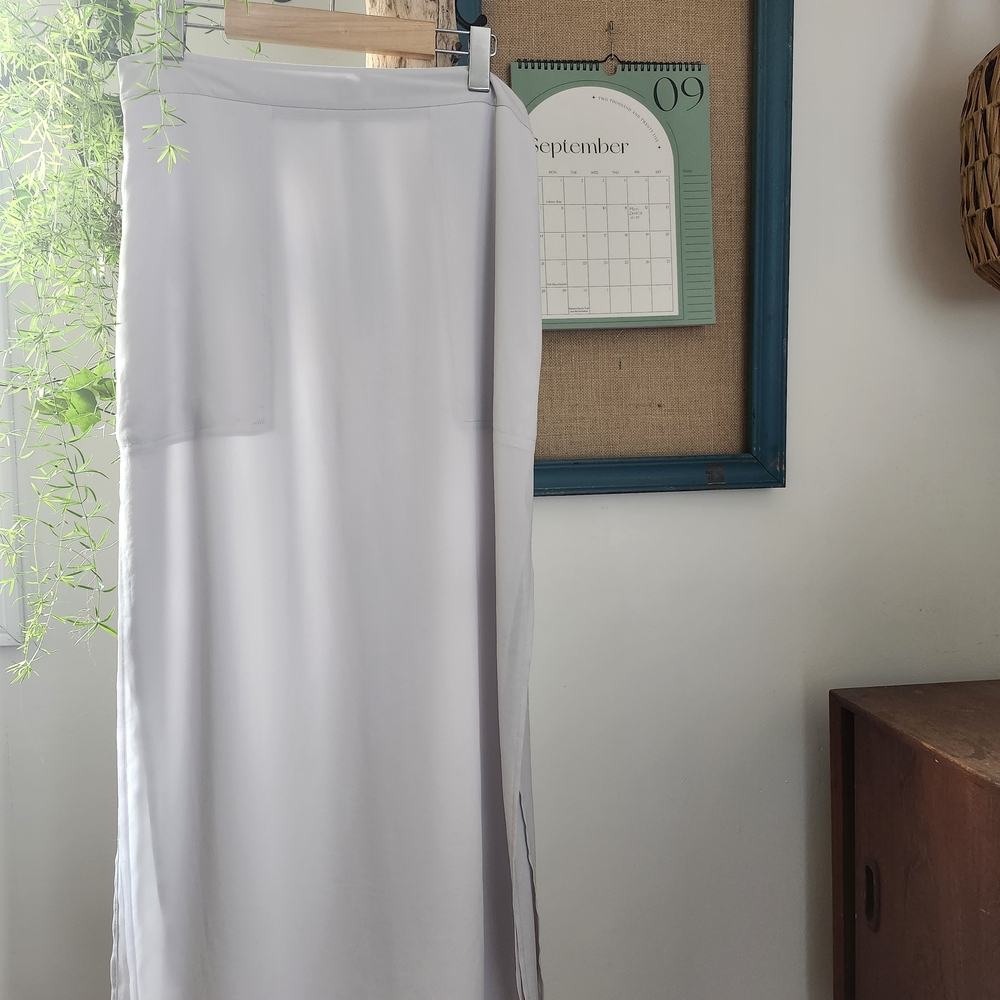OAK + FORT White Maxi Skirt